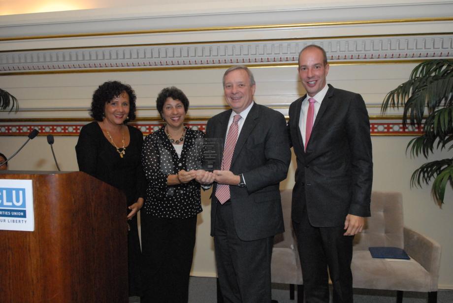 Durbin received an American Civil Liberties Union award for the enactment of his Fair Sentencing Act.